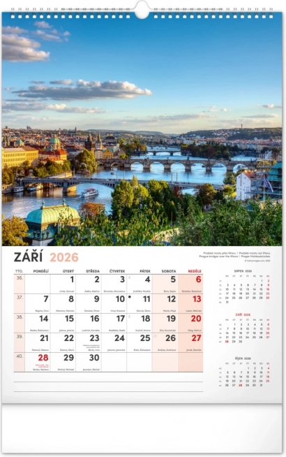 Fali Naptár Prága 2026