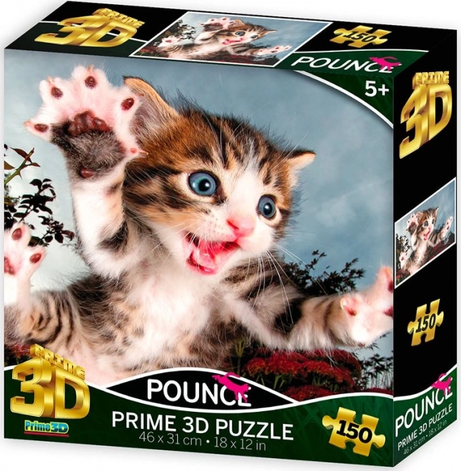 Skákáló macska 3D puzzle 150 darab