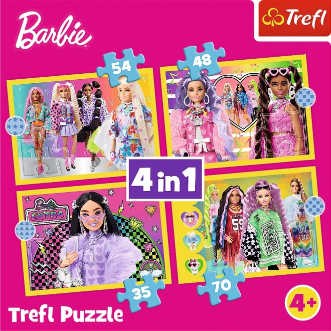 Barbie vidám világ 4 az 1-ben puzzle