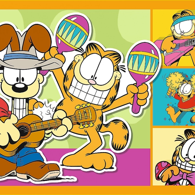 Puzzle TREFL Garfield imádja a lasagnát 4 az 1-ben