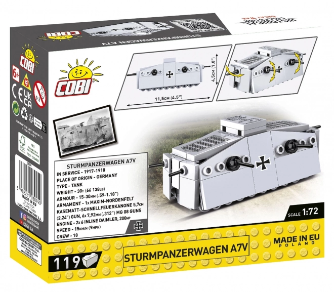 Sturmpanzerwagen a7v építőjáték model