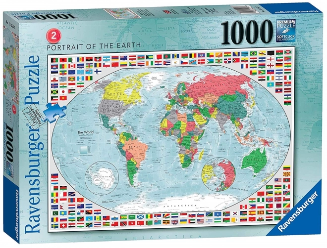 Színes világtérkép 1000 darabos puzzle