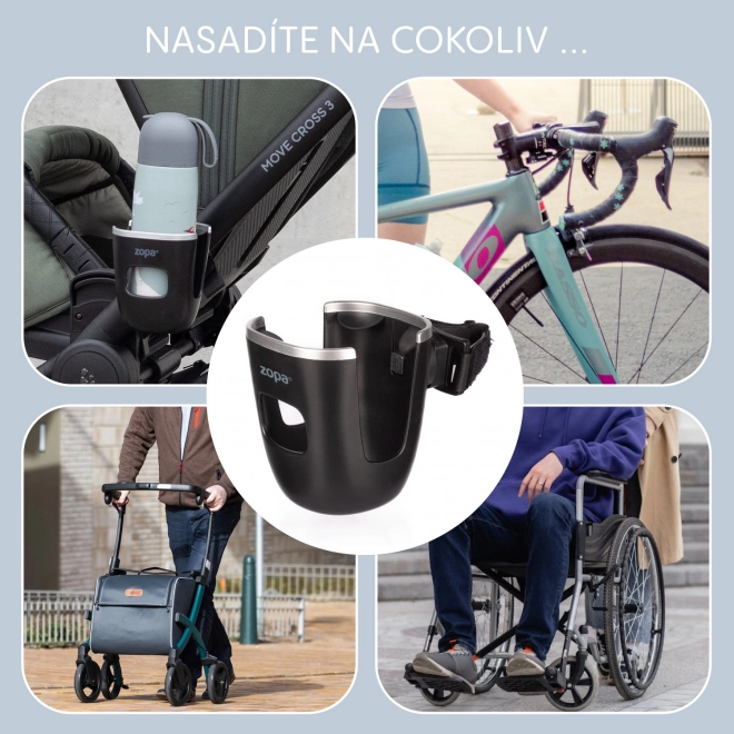 Zopa Fekete Ital Tartó Babakocsihoz