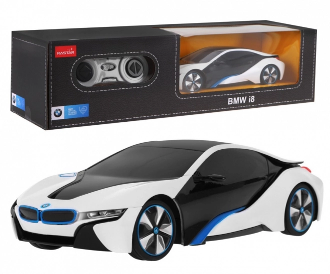 BMW i8 távirányítós autó, fehér, RASTAR, 1:24 méretarány