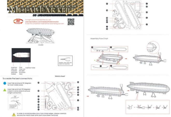 Metal Earth 3D puzzle Graf Zeppelin léghajó