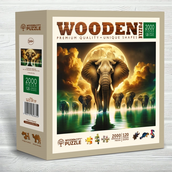 Fa puzzle Elefánt Álmok 2000 darab