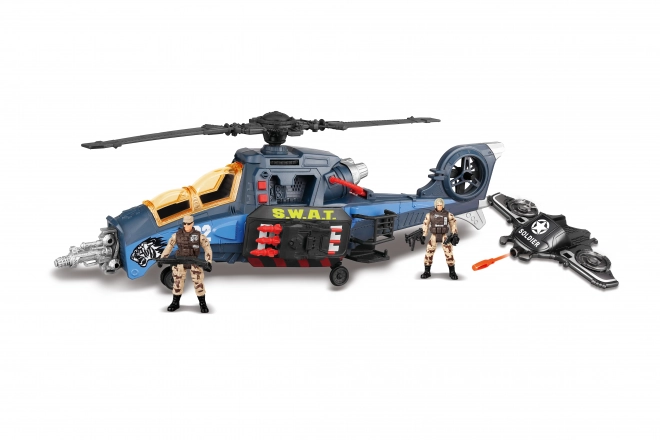 Helikopter figurákkal és hatásokkal 60 cm