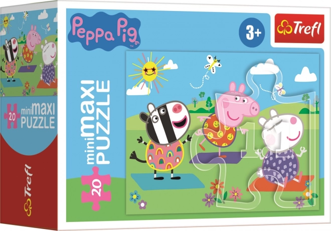 Peppa malac edzés puzzle 20 darabos