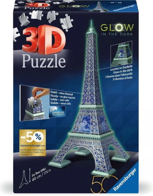 Ravensburger világító 3D puzzle Eiffel-torony