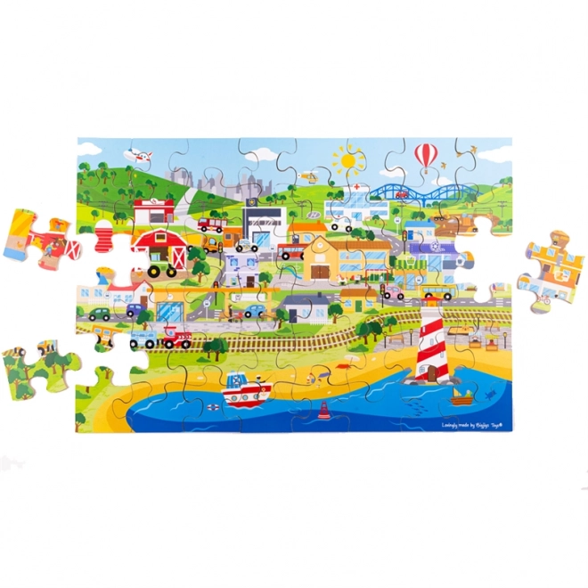 Városi padló puzzle 48 darabos