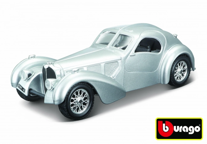 Bburago 1:24 bugatti atlantic ezüst autómodell