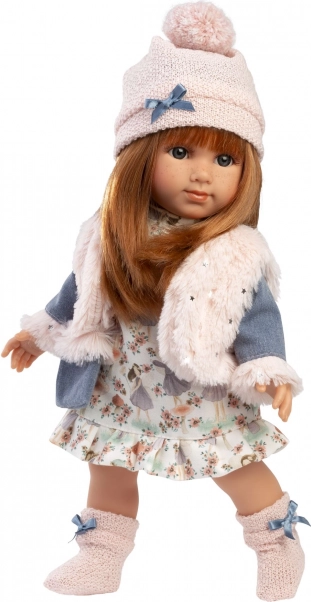 Realista baba puha textiltesttel 35 cm Llorens NICOLE