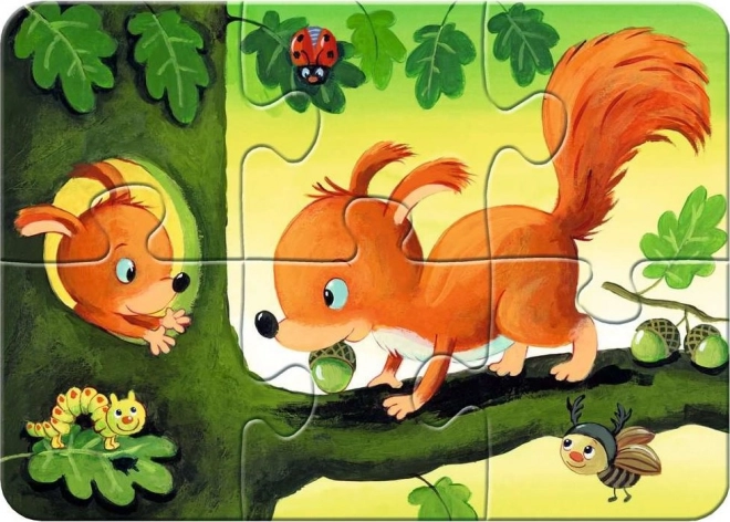 Az első puzzle erdei állatok 4 az 1-ben