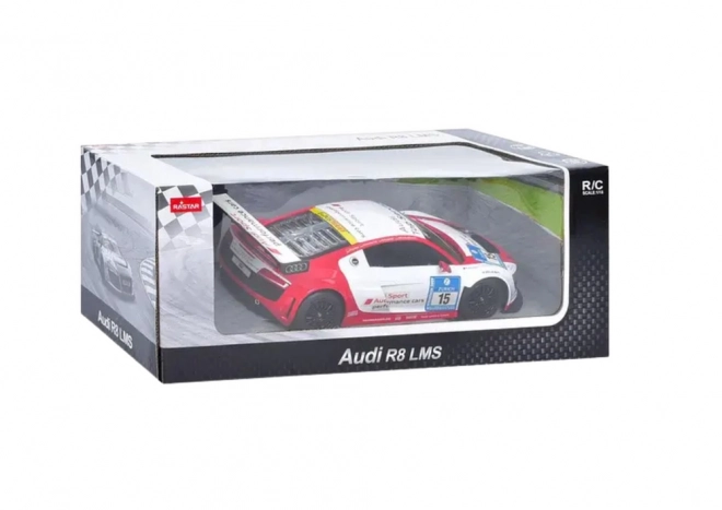 Távirányítós sport autó 1:24 fehér AUDI R8 LMS