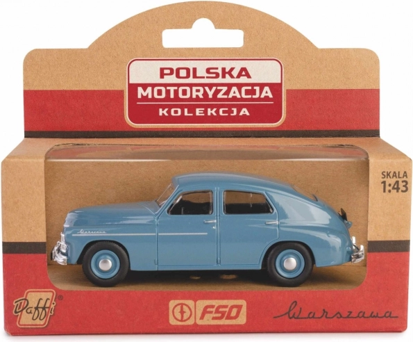 warszawa m20 autómodell – fém retro szedán méretarányban