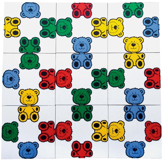 Just Jigsaws színes macik fa logikai játék