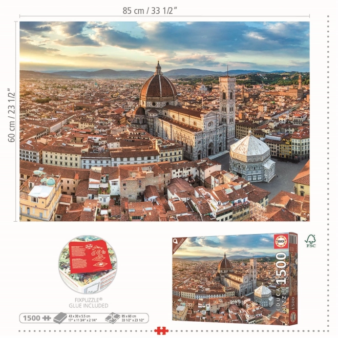 Educa puzzle: Firenze a levegőből - 1500 darabos kirakó