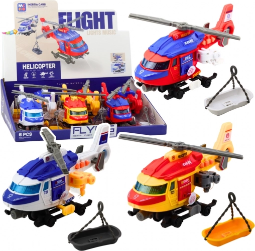 Mentőhelikopter hordággyal és csörlővel