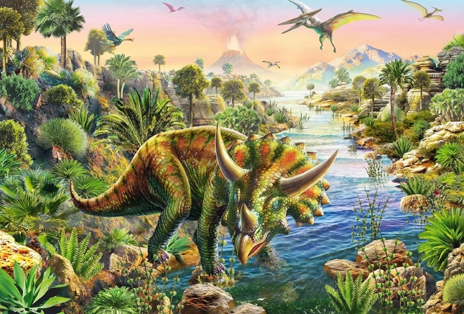 Schmidt dinoszaurusz kaland puzzle 3x48 darabos