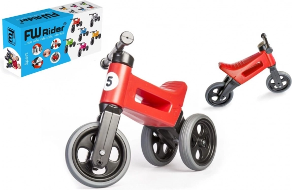 FUNNY WHEELS Rider Sport 2 az 1-ben futóbicikli gyerekeknek – Piros