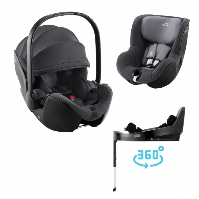 Autósülés szett Baby-Safe Pro + Vario Base 5Z + Dualfix 5z, éjféli szürke