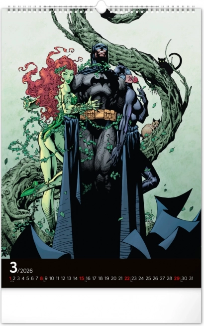 Fali naptár Batman Sötét 2026