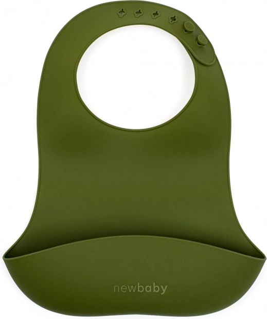 Szilikon előke New Baby olajzöld