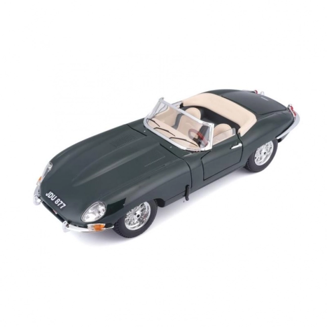 Bburago 1:18 Jaguar E Cabriolet zöld modellautó