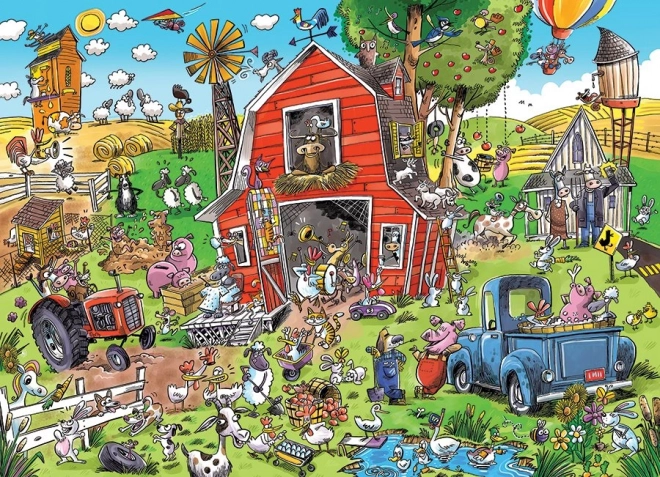 Családi puzzle Kalandos Farm COBBLE HILL 350 darab