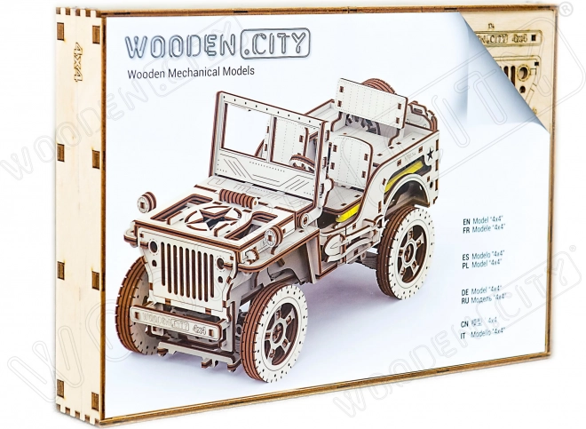 Wooden City 3D puzzle terepjáró Jeep 4x4