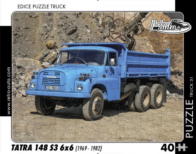 Retro autók puzzle: Tatra 148 S3 6x6 teherautó