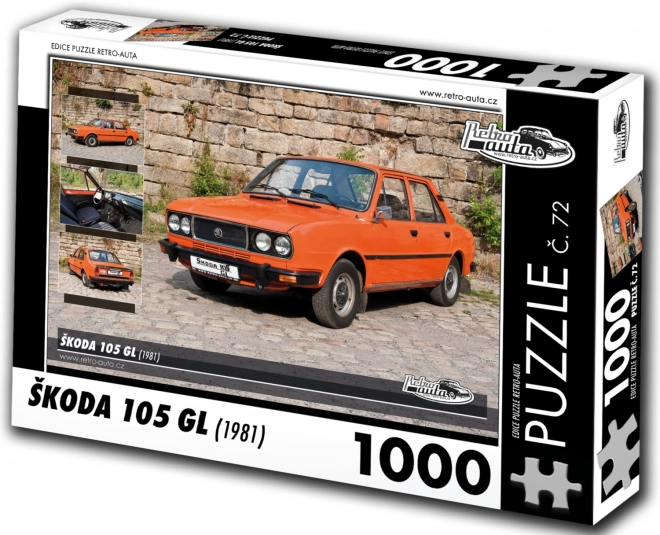 Retro autó puzzle – Skoda 105 GL (1981) 1000 darab