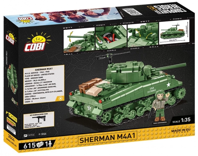 cobi coh sherman tank modell 615 darabos készlet