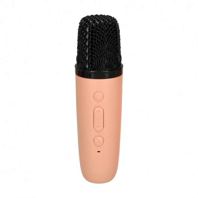 Rózsaszín bluetooth karaoke szett mikrofonnal és hordozható hangszóróval
