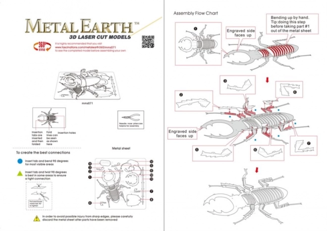 Metal Earth 3D puzzle szarvasbogár