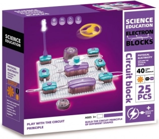 Electron Block elektronikus áramköri építőkészlet – oktatási készlet 25 modullal