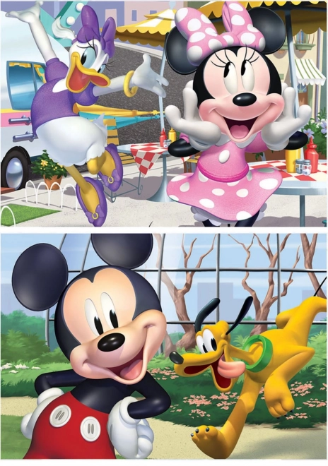 eduka fa puzzle mickey és barátai 2x25 darabos