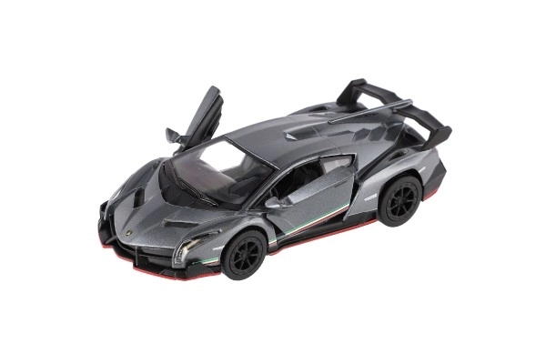 Kinsmart Lamborghini Veneno középen meghúzva 13 cm, 4 színben 12 db-os szett