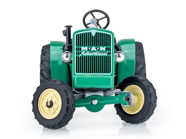 Zöld MAN traktor kulccsal 1:25 méretarányban