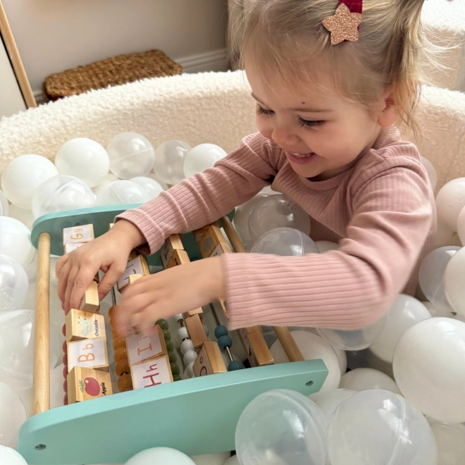 Fából készült oktatási számláló és ábécé Tooky Toy