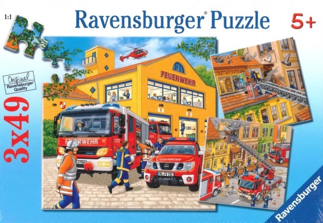 Ravensburger tűzoltók puzzle 3x49 darab