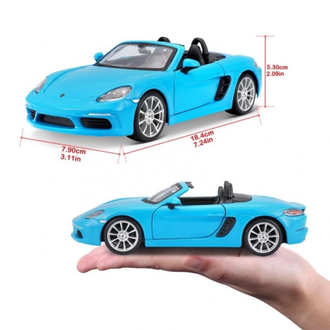 Porsche 718 Boxster modell autó 1:24 méretarányban - Bburago