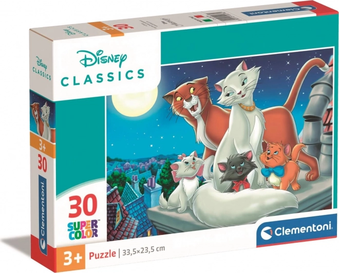 CLEMENTONI Puzzle - Disney Klasszikus: Macskarisztokraták 30 darabos