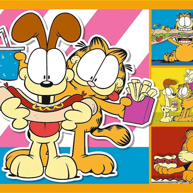 Puzzle TREFL Garfield imádja a lasagnát 4 az 1-ben
