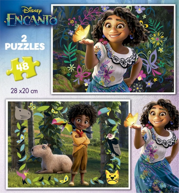 Encanto 2x48 darabos puzzle gyerekeknek