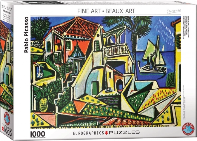 Mediterrán táj puzzle 1000 darabos