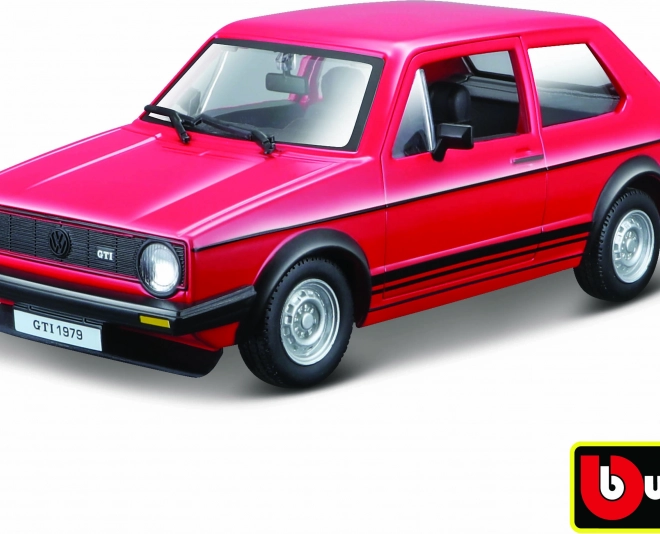 Bburago modellautó Volkswagen Golf MK1 GTI piros 1:24