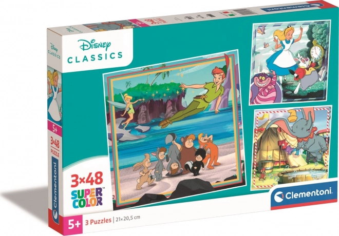 Disney klasszikus II Clementoni puzzle 3x48 darabos készlet