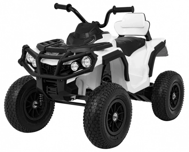 Gyerek akkumulátoros ATV Air Quad Fehér + Felfújható Kerekek + MP3 Rádió + Ingyenes Indítás