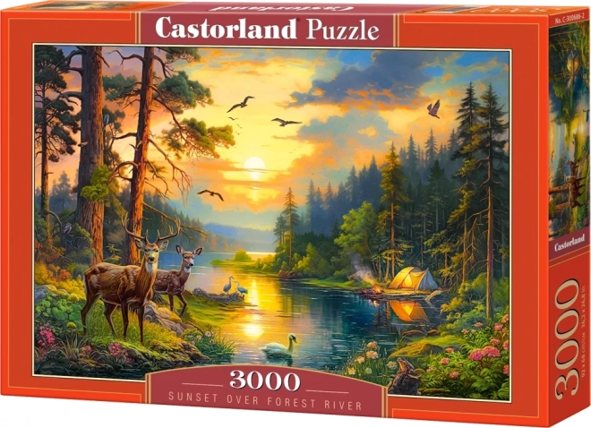 naplemente a folyó felett puzzle 3000 darabos